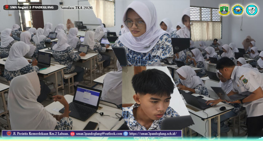 Jelang TKA Resmi, Siswa Kelas XII SMAN 3 Pandeglang Ikuti Simulasi